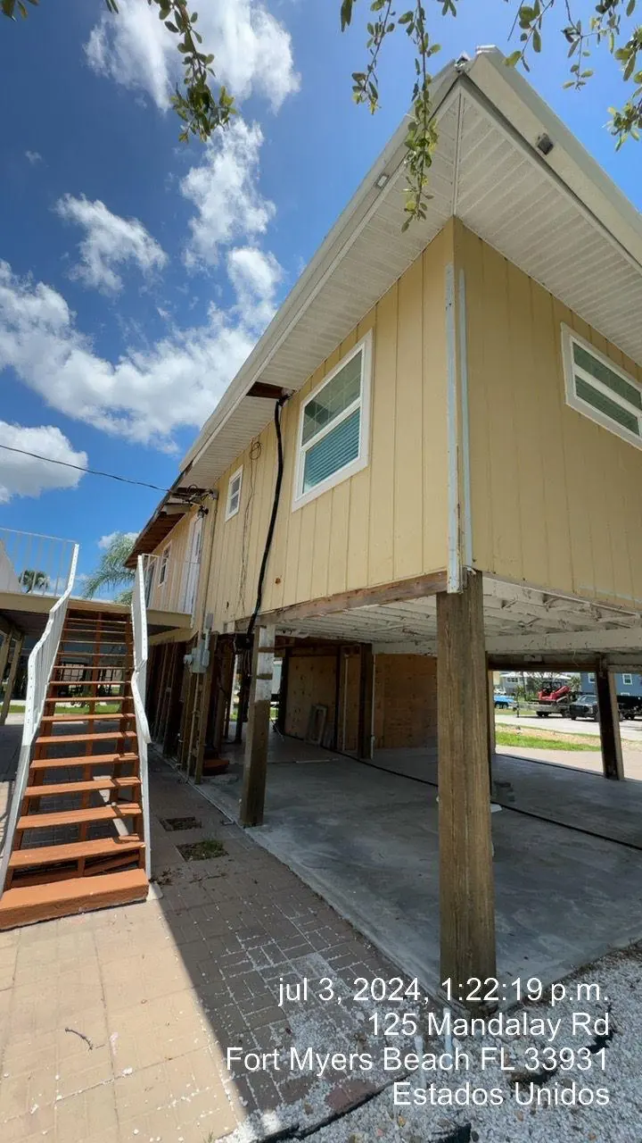 Elevated beach house addition and remodel in Fort Myers Beach, Florida