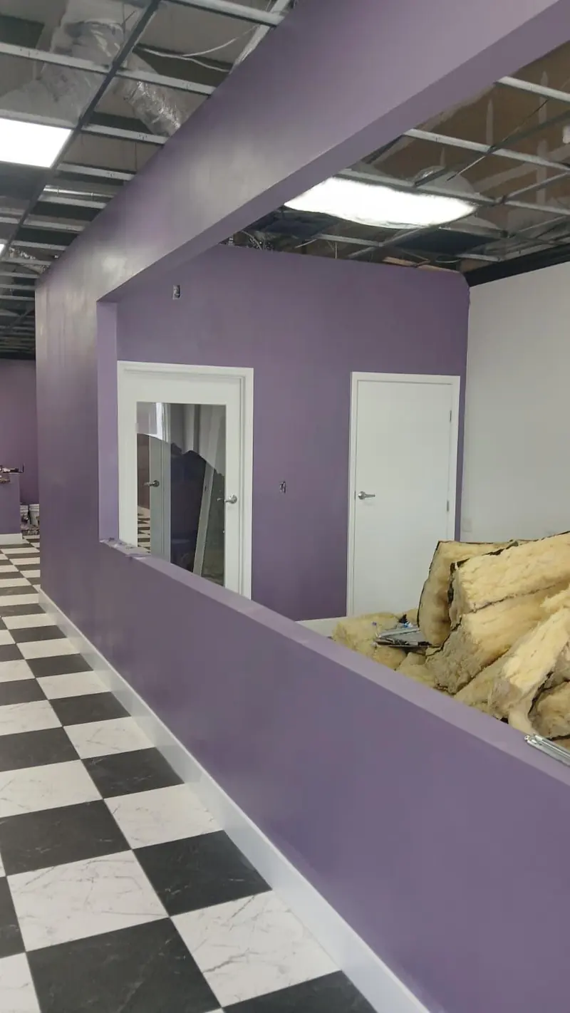 Cat café commercial build-out under construction in Altamonte Springs, Florida